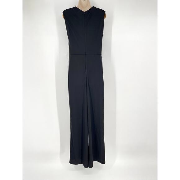 Lulus NEW Enticing Endeavors Black Jumpsuit XL Wide Leg Crepe Knit Square Neck - Picture 5 of 11